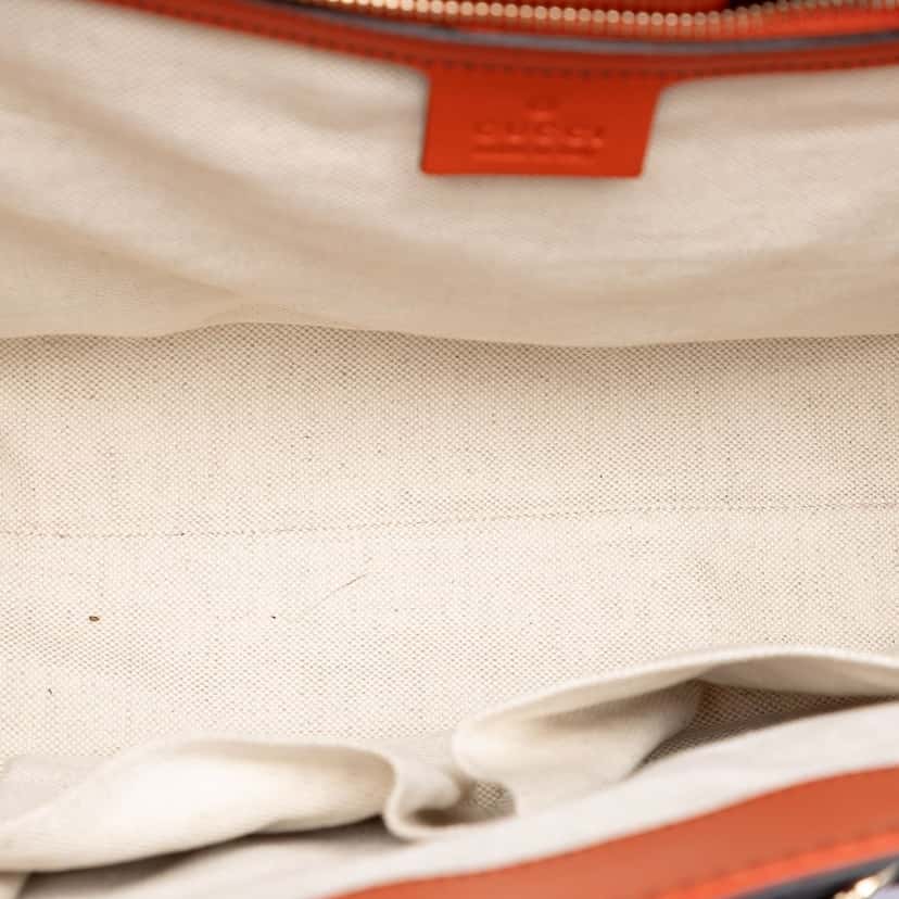 Gucci Large Guccissima Emily Shoulder Bag Orange Leather Very good condition - Model View