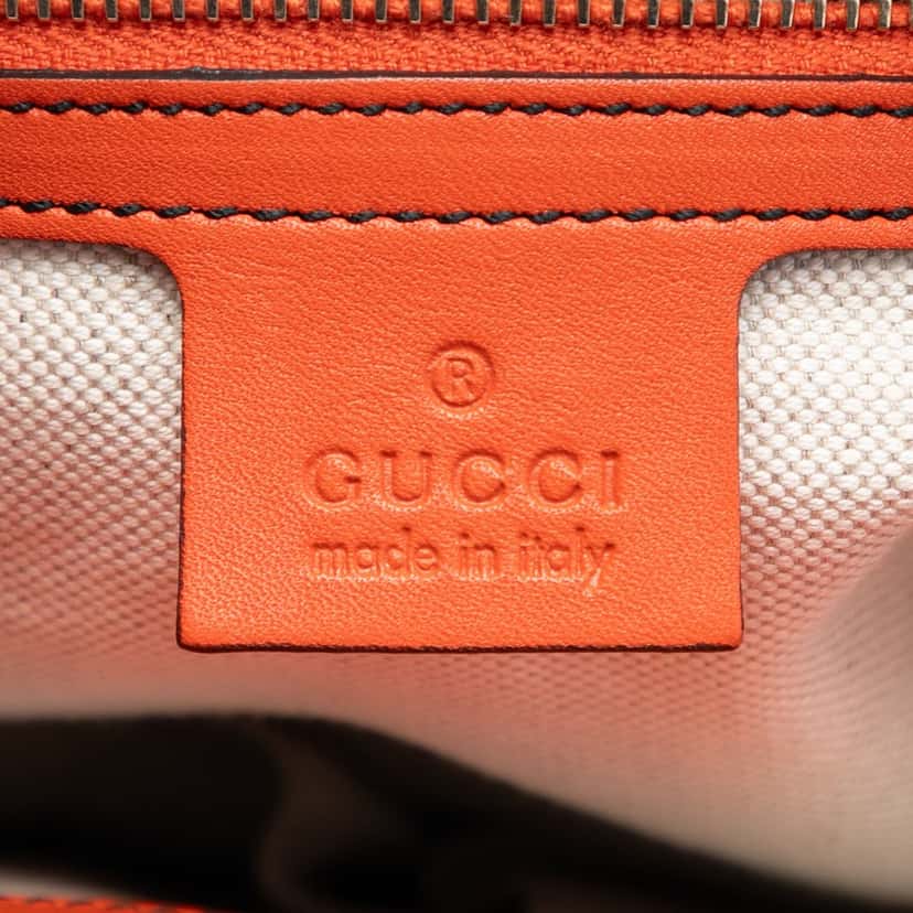 Gucci Large Guccissima Emily Shoulder Bag Orange Leather Very good condition - Box View