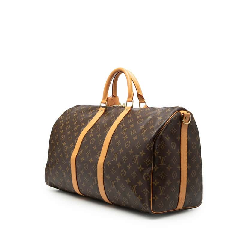 Louis Vuitton Monogram Keepall Bandouliere 50 Brown Very good condition - Back View
