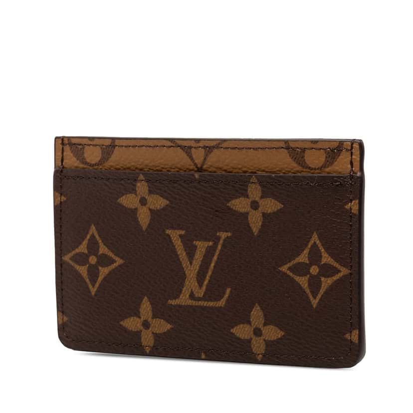Louis Vuitton Monogram Reverse Card Holder Brown Never worn - Back View