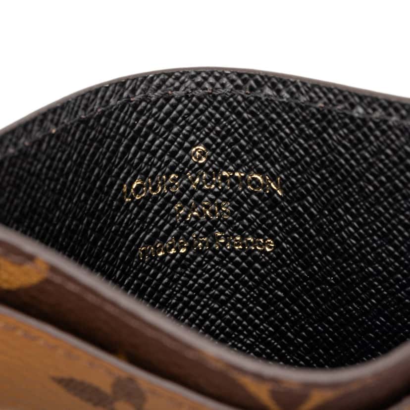 Louis Vuitton Monogram Reverse Card Holder Brown Never worn - Box View