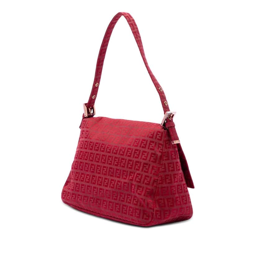 Fendi Zucchino Canvas Mamma Forever Red Very good condition - Back View