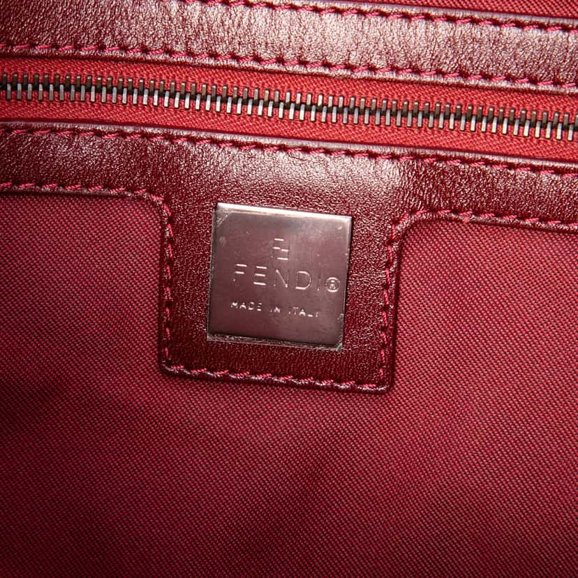Fendi Zucchino Canvas Mamma Forever Red Very good condition - Box View