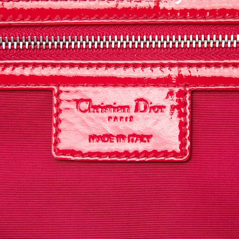 Dior Large Patent Cannage Lady Dior Soft Shopping Tote Red Leather Very good condition - Box View