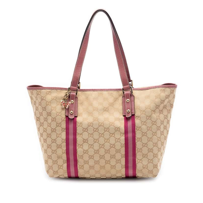 Gucci Large GG Canvas Jolicoeur Tote Beige Very good condition - Front View
