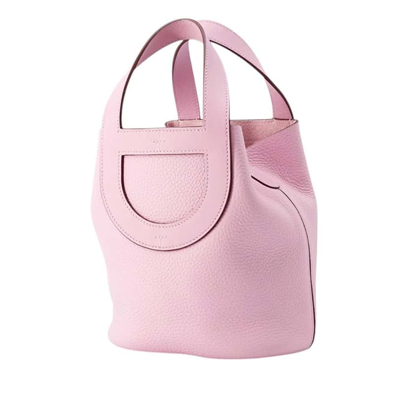 Hermès Clemence and Swift In The Loop 18 Pink Leather Very good condition - Back View