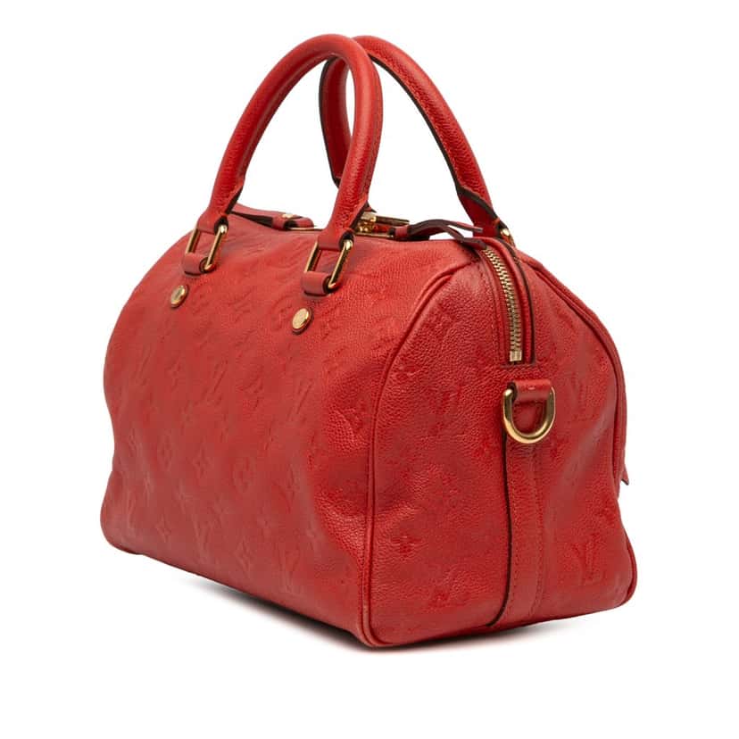 Louis Vuitton Monogram Empreinte Speedy Bandouliere 25 Red Leather Very good condition - Back View
