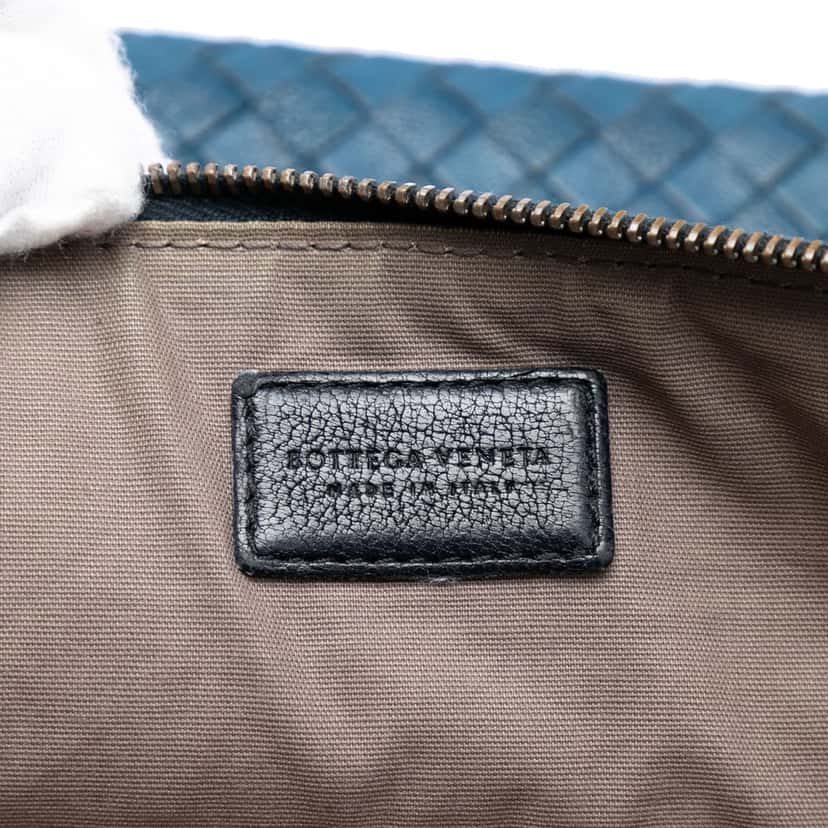 Bottega Veneta Bicolor Nappa Intrecciato Clutch Black Leather Very good condition - Box View