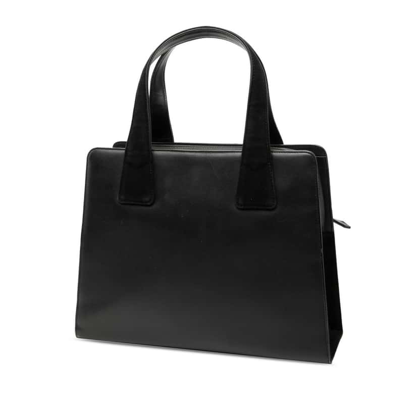 Saint Laurent Leather and Tribute Suede Top Handle Bag Black Leather Very good condition - Back View