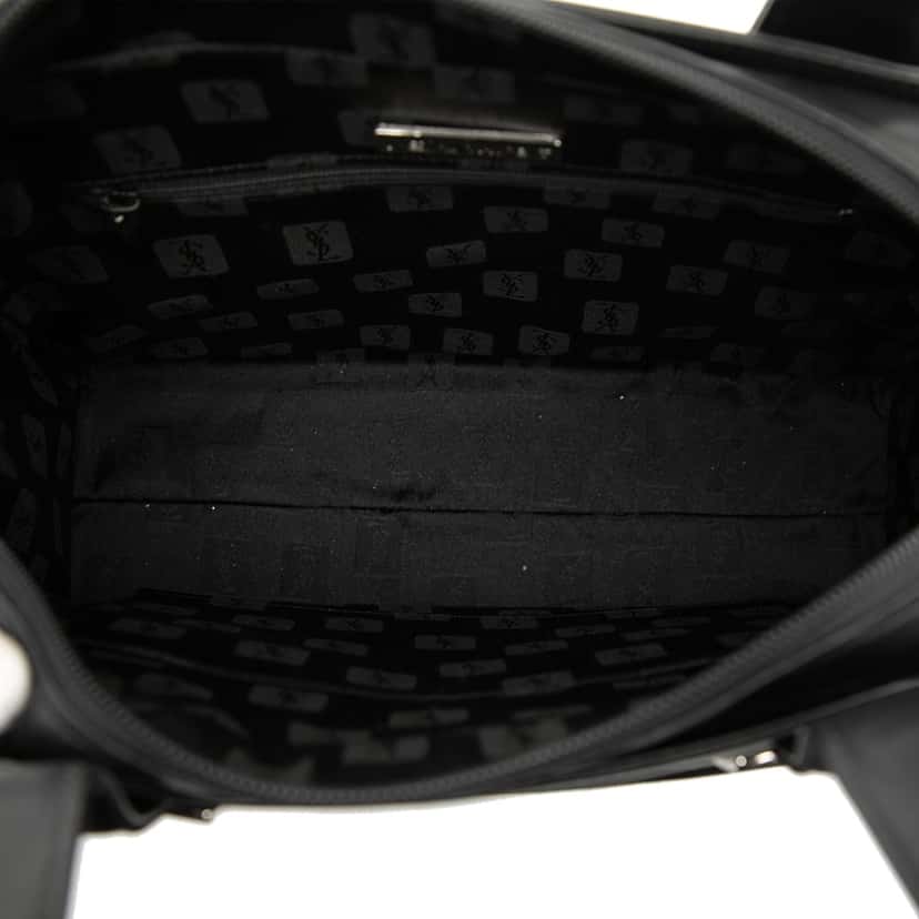 Saint Laurent Leather and Tribute Suede Top Handle Bag Black Leather Very good condition - Model View