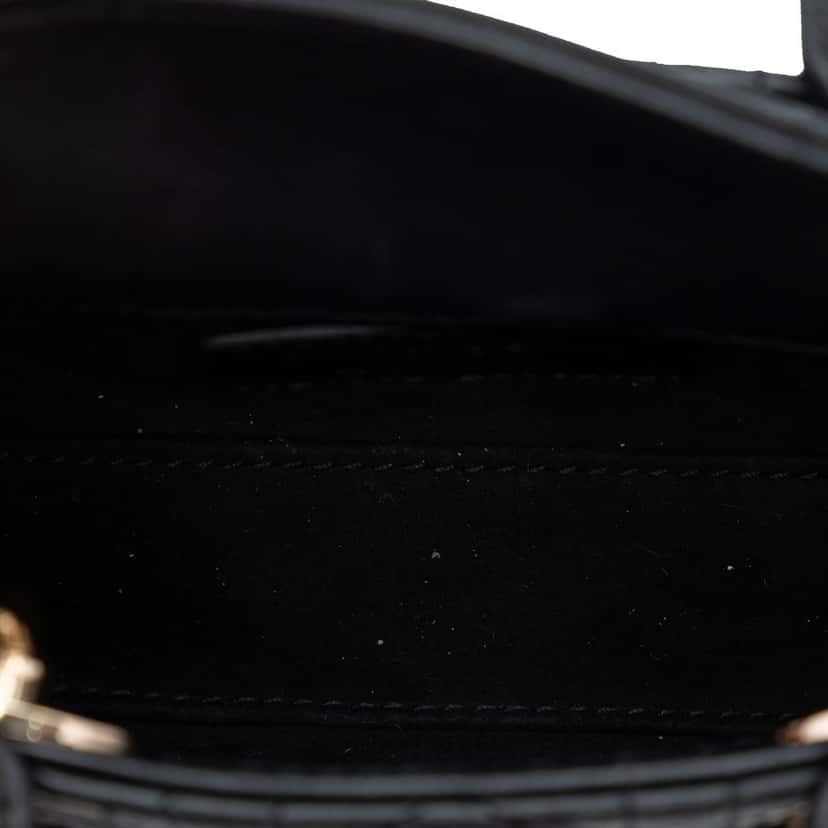 Dior Micro Lambskin Cannage Lady Dior Black Leather Very good condition - Model View