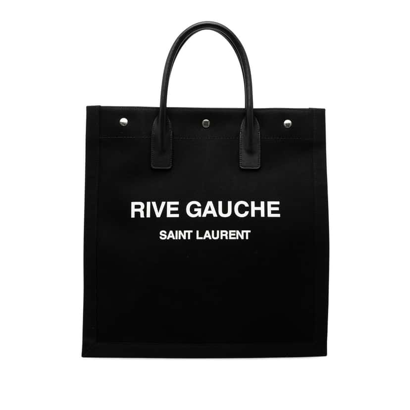 Saint Laurent Canvas Rive Gauche North South Tote Black Very good condition - Front View