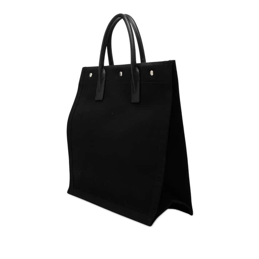 Saint Laurent Canvas Rive Gauche North South Tote Black Very good condition - Back View