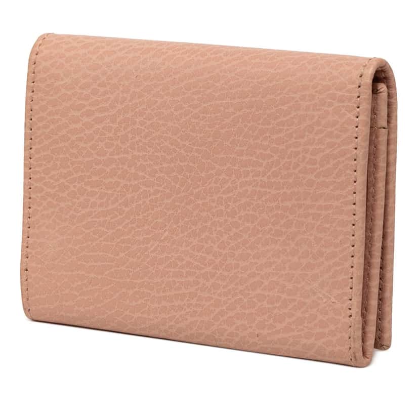 Gucci GG Marmont Calfskin Card Case Wallet Brown Leather Very good condition - Back View