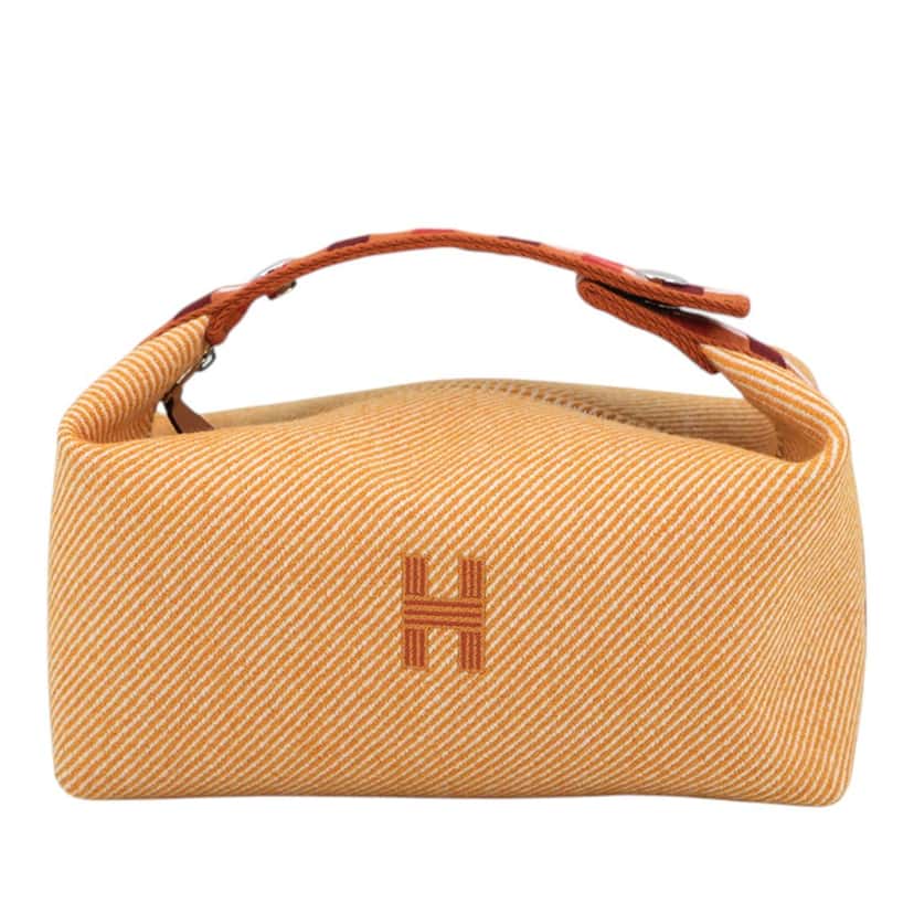 Hermès Small Wool Bride a Brac Au Carre Case Orange Very good condition - Front View