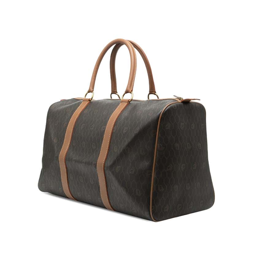 Dior Honeycomb Coated Canvas Travel Bag Black Very good condition - Back View