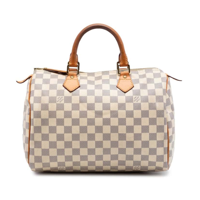 Louis Vuitton Damier Azur Speedy 30 White Very good condition - Front View