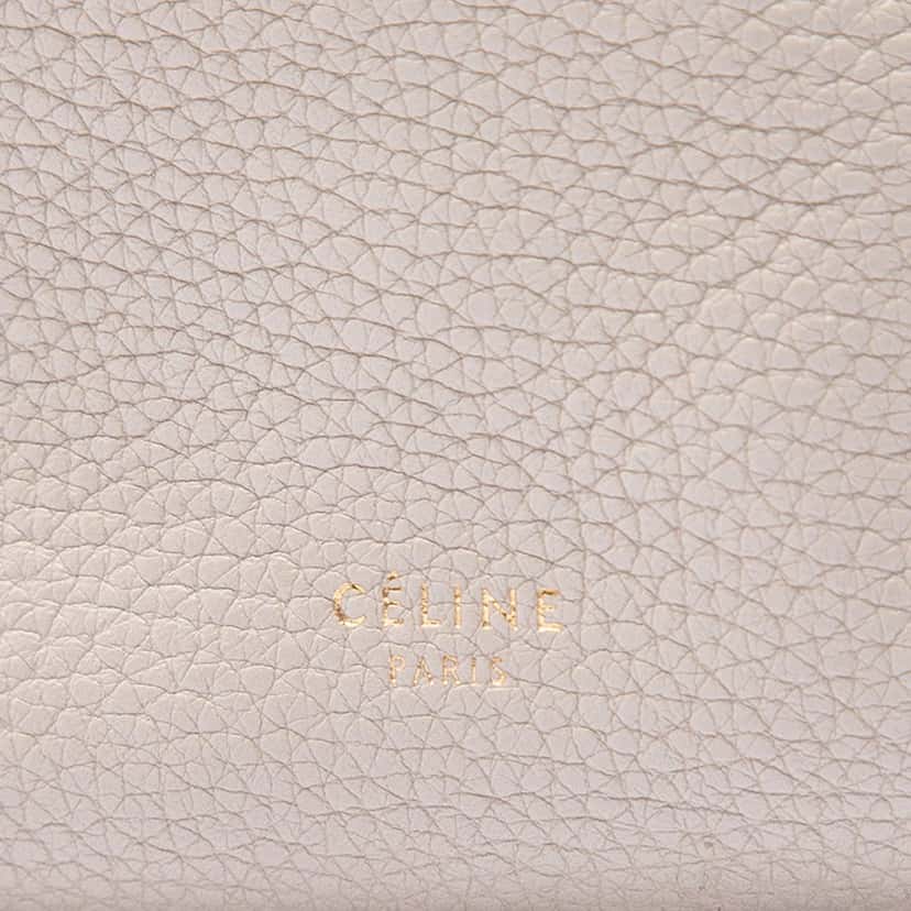 Celine Small Soft Grained Calfskin Seau Sangle Bucket Bag Brown Leather Very good condition - Box View