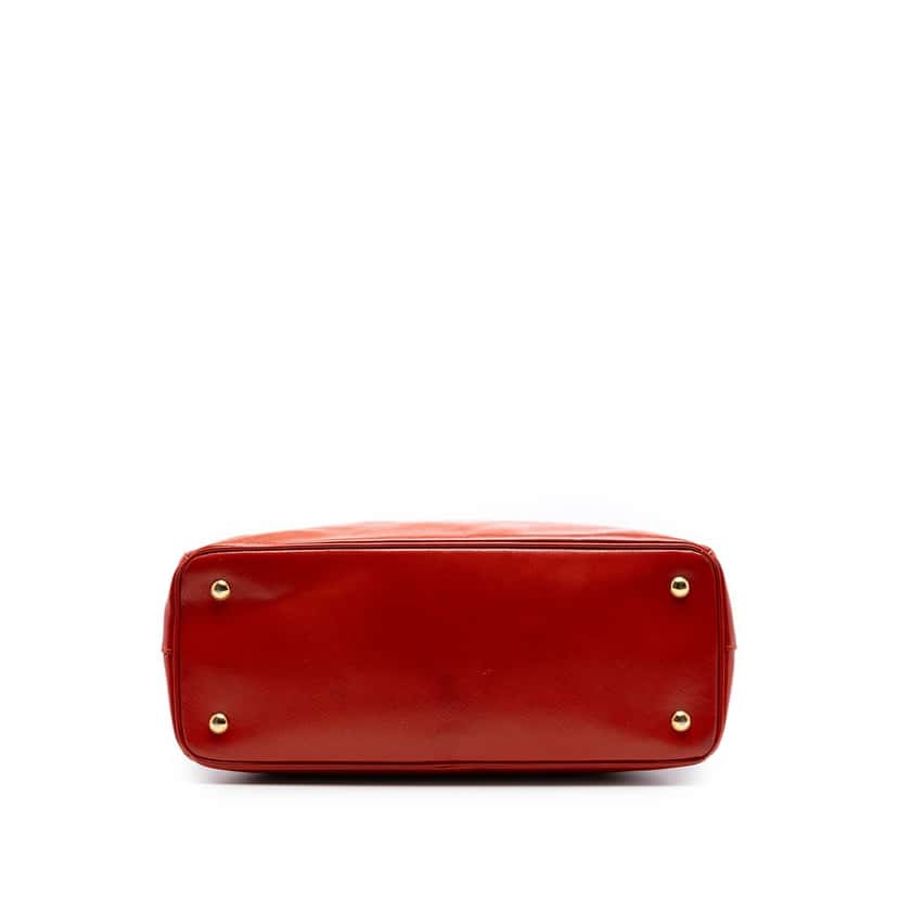 Prada Large Saffiano Vernice Galleria Satchel Orange Leather Very good condition - Inside View
