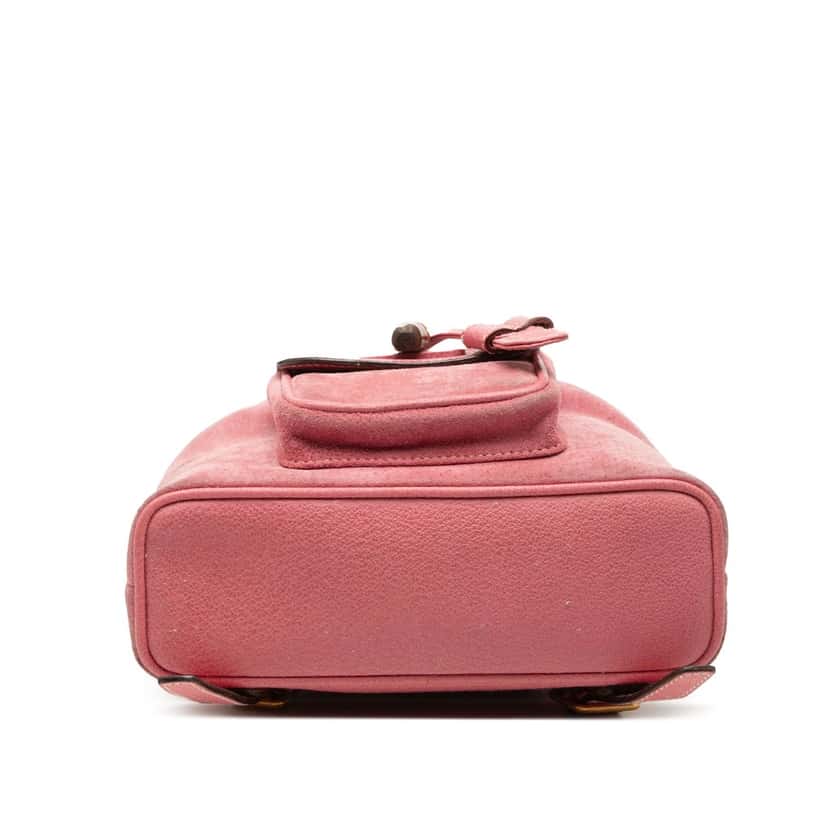 Gucci Suede Bamboo Backpack Pink Leather Very good condition - Inside View