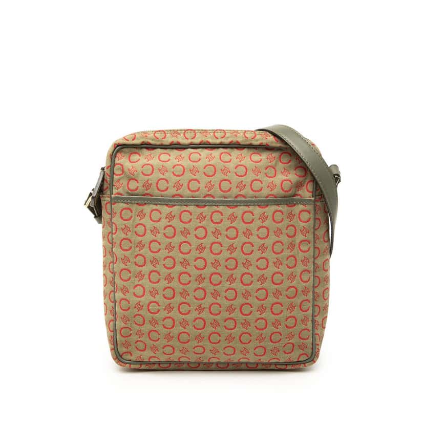 Celine C Macadam Canvas Crossbody Beige Very good condition - Front View