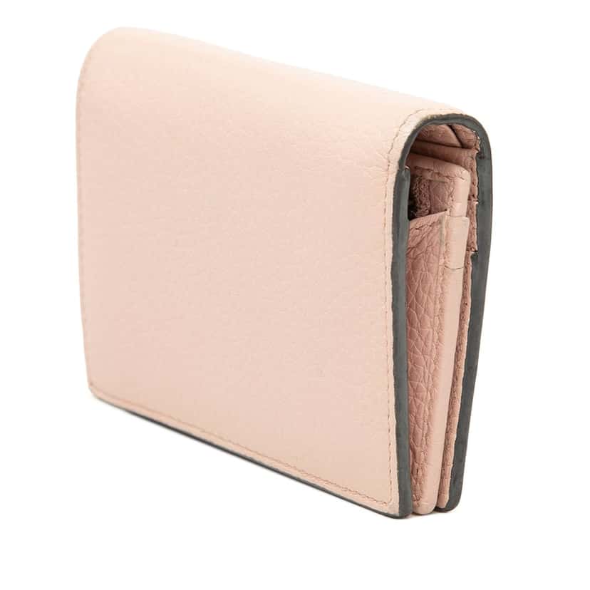 Gucci Calfskin Blind for Love Compact Wallet Pink Leather Very good condition - Back View