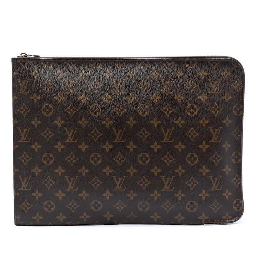 Louis Vuitton Monogram Poche Documents Portfolio Brown Very good condition - Front View