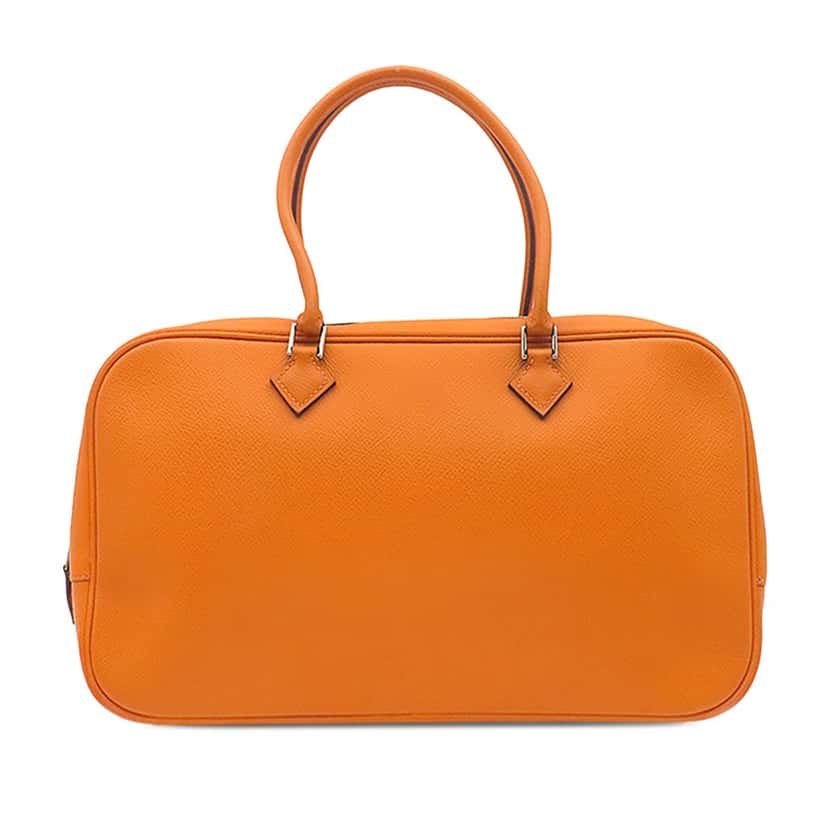 Hermès Epsom Plume Elan 28 Orange Leather Very good condition - Front View