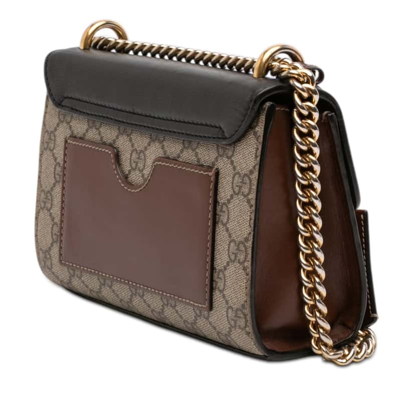 Gucci Small GG Supreme Padlock Crossbody Beige Very good condition - Back View