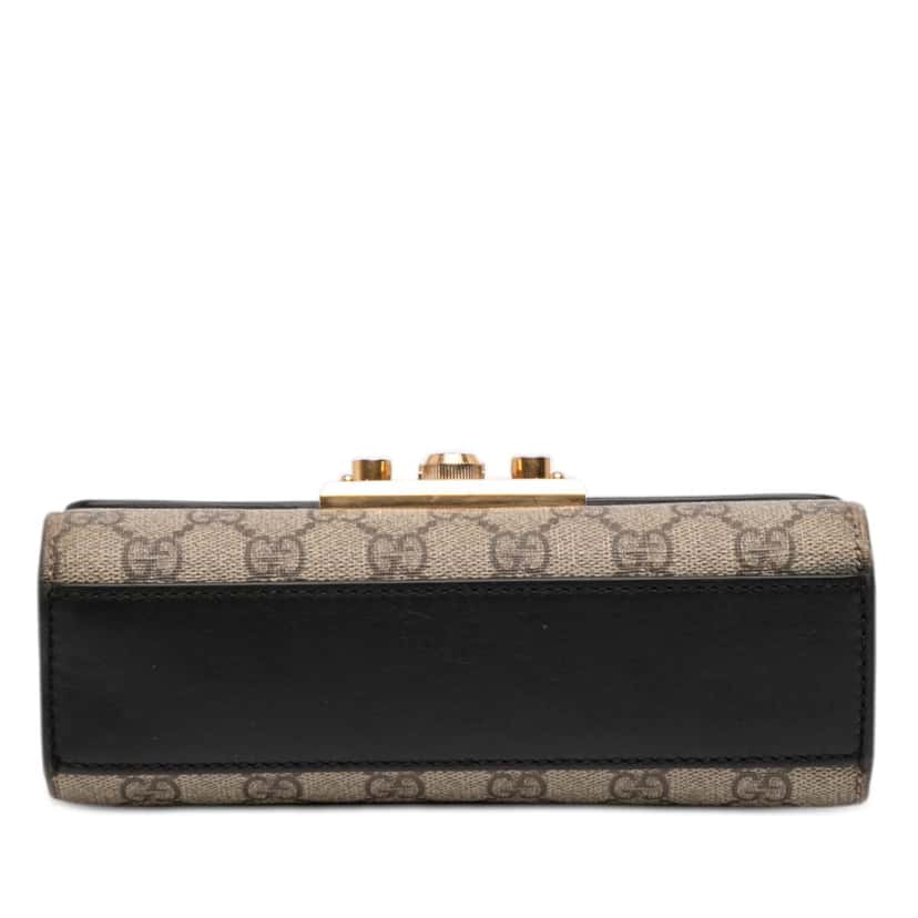 Gucci Small GG Supreme Padlock Crossbody Beige Very good condition - Inside View