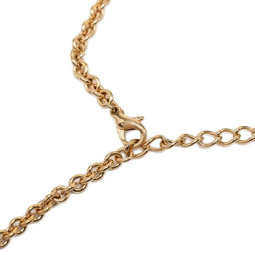 Dior Gold Plated Logo Pendant Necklace Gold Metal Very good condition - Inside View