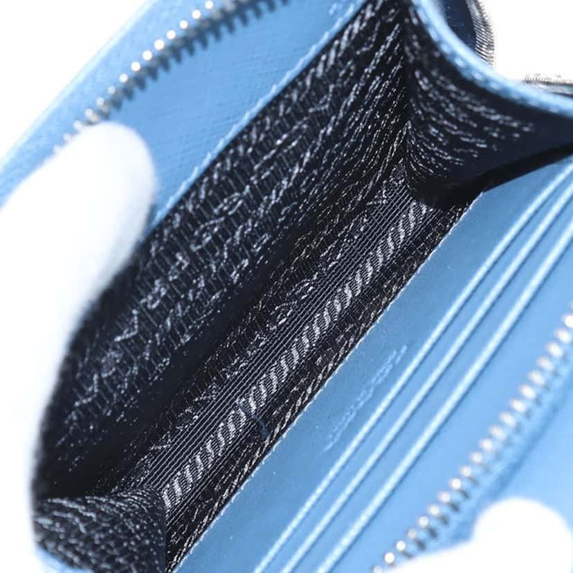 Prada Saffiano Smartphone Case Blue Leather Very good condition - Model View