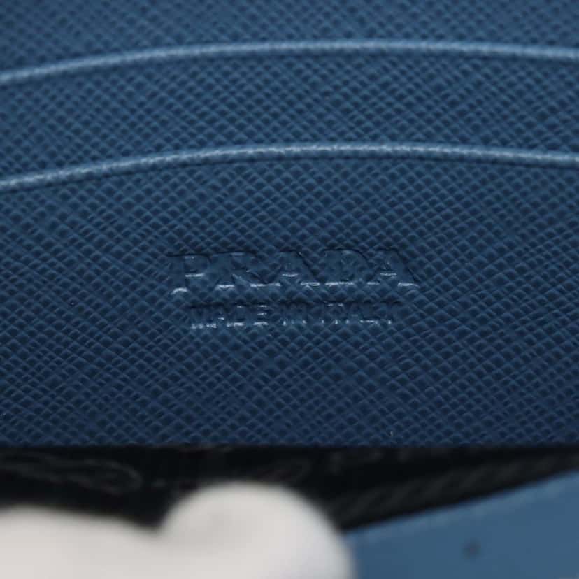 Prada Saffiano Smartphone Case Blue Leather Very good condition - Box View