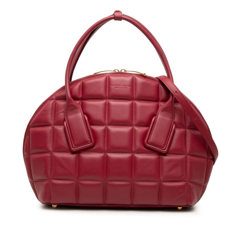 Bottega Veneta Medium Padded Leather Swoop Bag Red Leather Very good condition - Front View
