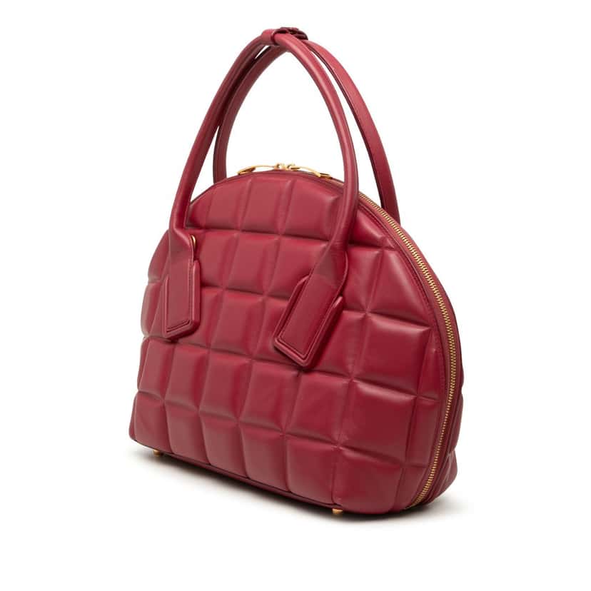Bottega Veneta Medium Padded Leather Swoop Bag Red Leather Very good condition - Back View