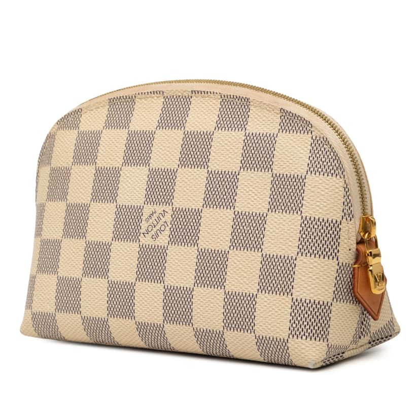Louis Vuitton Damier Azur Cosmetic Pouch White Very good condition - Back View