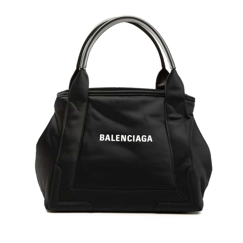 Balenciaga Nylon Navy Cabas Tote S Black Very good condition - Front View