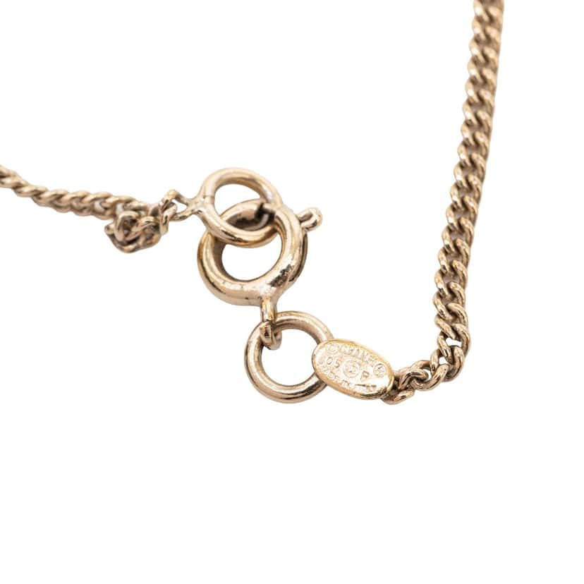 Chanel CC Gold Plated Crystal Bracelet Gold Metal Very good condition - Model View