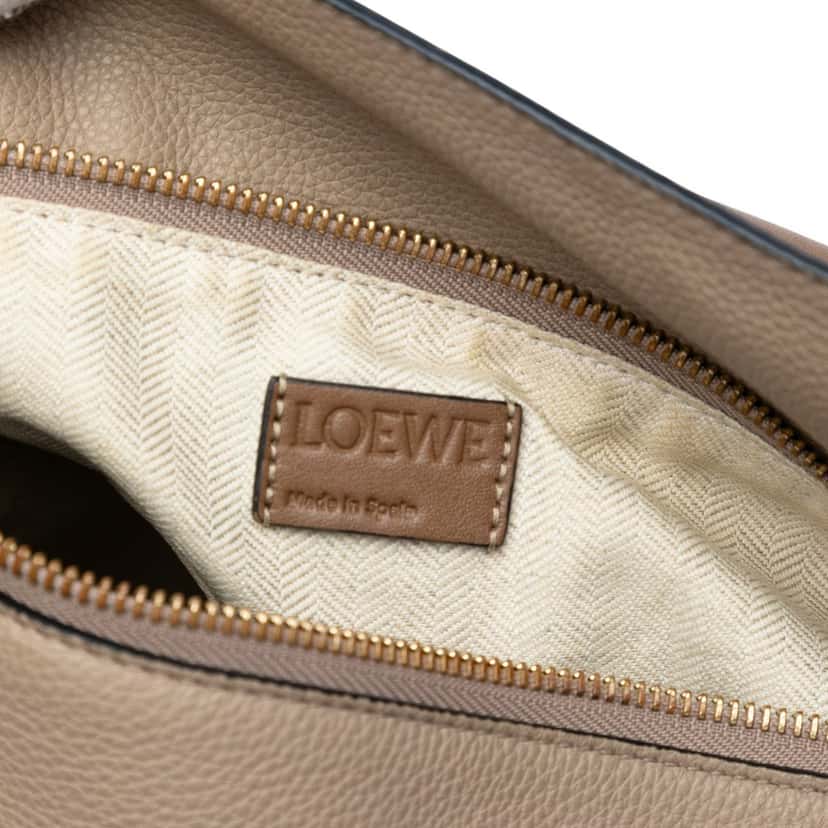 LOEWE Medium Calfskin Puzzle Satchel Brown Leather Very good condition - Box View
