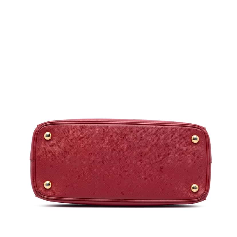 Prada Medium Saffiano Lux Galleria Double Zip Satchel Red Leather Very good condition - Inside View