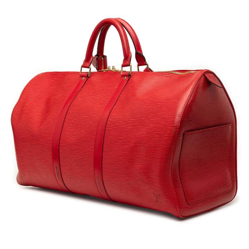 Louis Vuitton Epi Keepall 50 Red Leather Very good condition - Back View