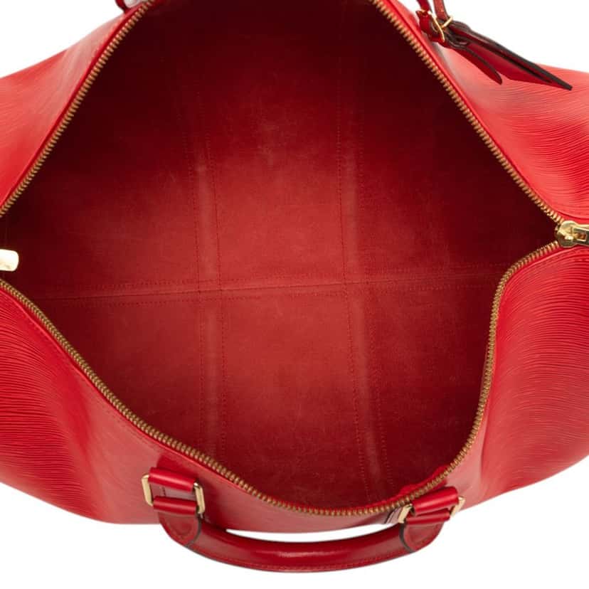 Louis Vuitton Epi Keepall 50 Red Leather Very good condition - Model View