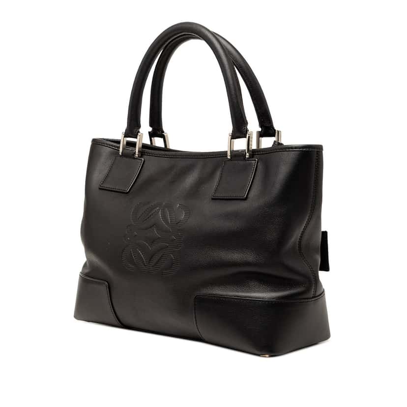 Loewe Leather Fusta 30 Tote Black Leather Very good condition - Back View