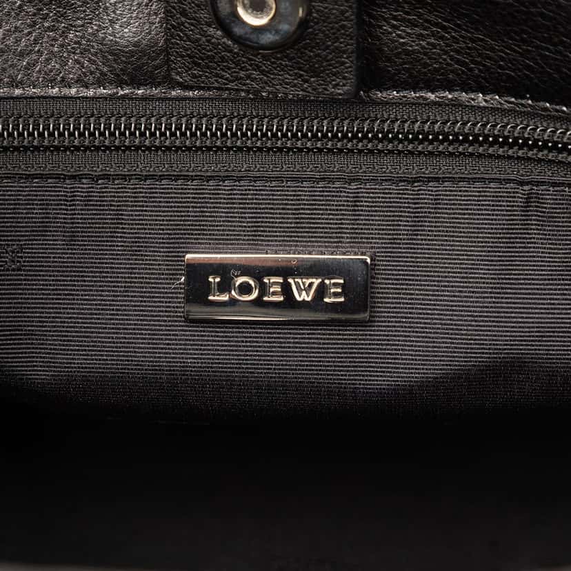 Loewe Leather Fusta 30 Tote Black Leather Very good condition - Box View