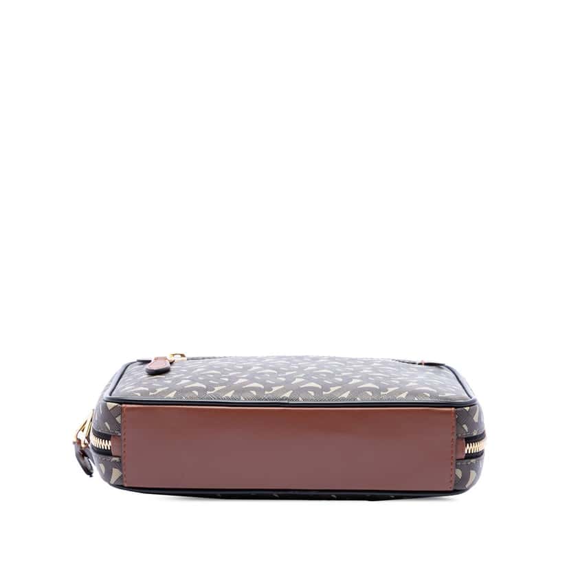 Burberry TB Monogram E-Canvas Camera Bag Brown Very good condition - Inside View
