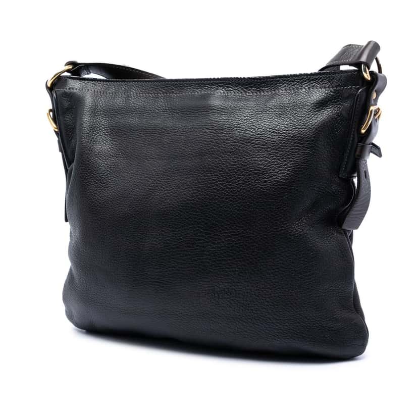 Prada Cervo Deerskin Crossbody Black Leather Very good condition - Back View