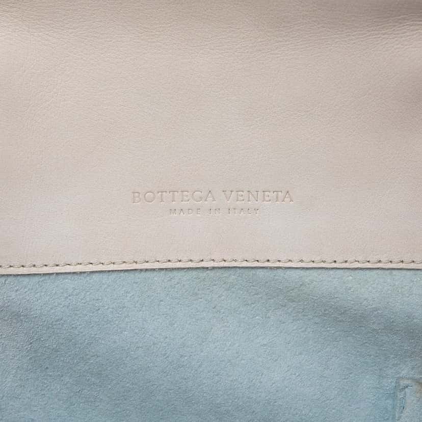 Bottega Veneta Intrecciato Trimmed Nappa Belted Tote White Leather Very good condition - Box View