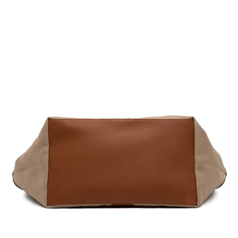 Saint Laurent Leather Trimmed Canvas Y Tote Brown Very good condition - Inside View