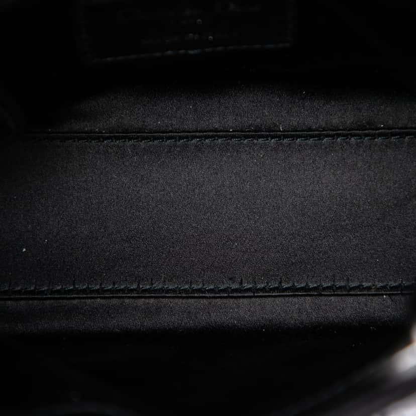 Dior Mini Velvet Cannage Strass Embellished Lady Dior Black Very good condition - Model View