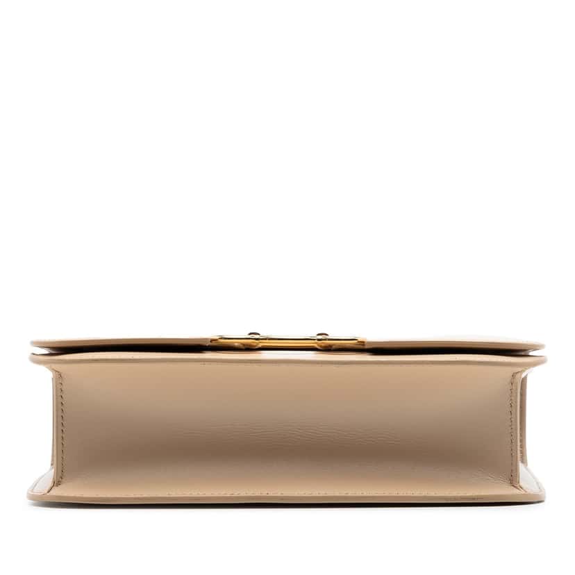 Celine Medium Calfskin Triomphe Frame Crossbody Beige Leather Very good condition - Inside View